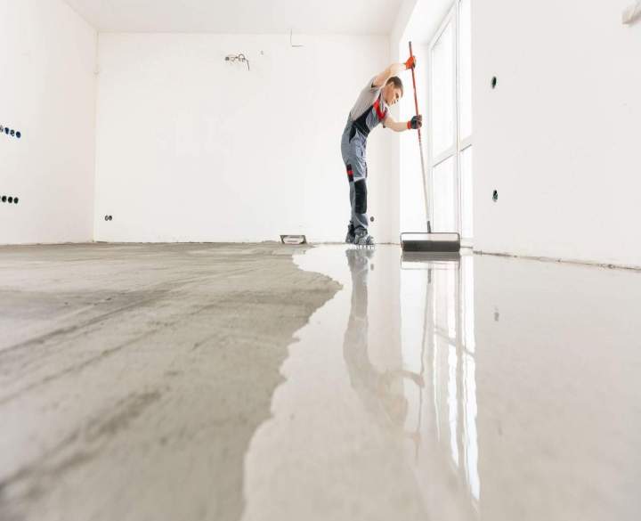 Epoxy floor application Drummondville
